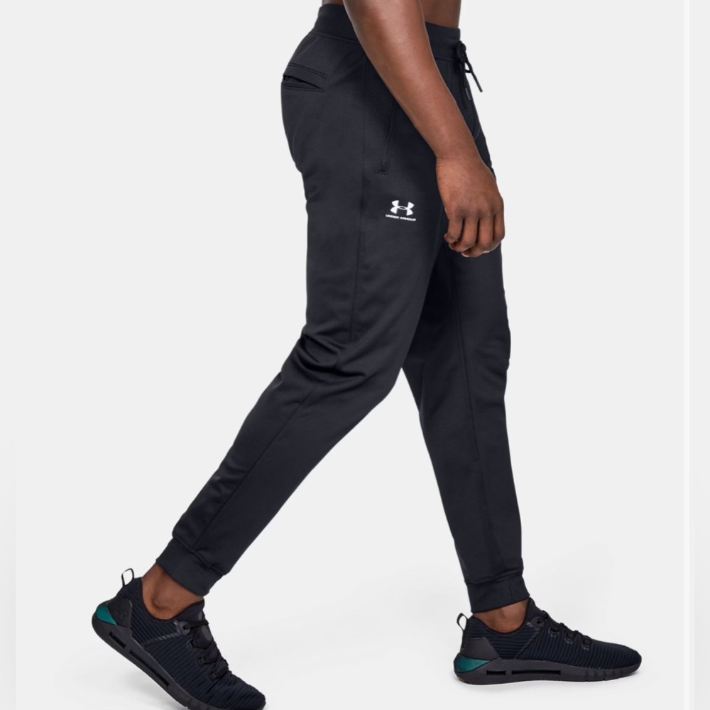 NWT [Under Armour] UA Sportstyle Classic Black Joggers Sweatpants Men’s S or L - Picture 4 of 14